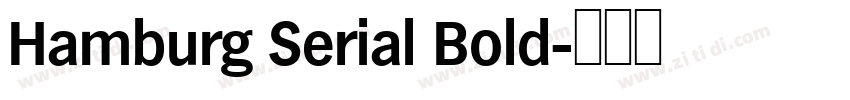 Hamburg Serial Bold字体转换